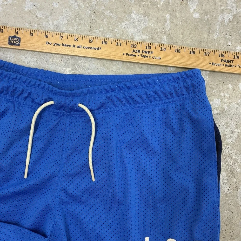 Nike Jordan Mesh Basketball Shorts Large Blue Athletic Drawstring Jumpman DV7742